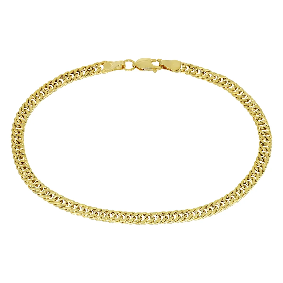 Pulsera en oro amarillo de 18 Kilates, 21 cm. de largo, 4 mm. de ancho