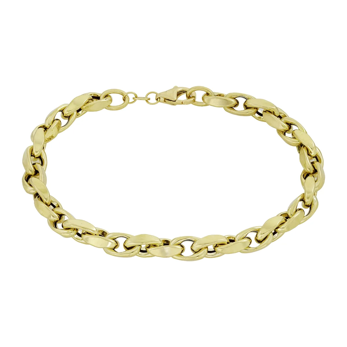 Pulsera en oro amarillo de 18 Kilates, 19 cm. de largo, 5.50 mm. de ancho