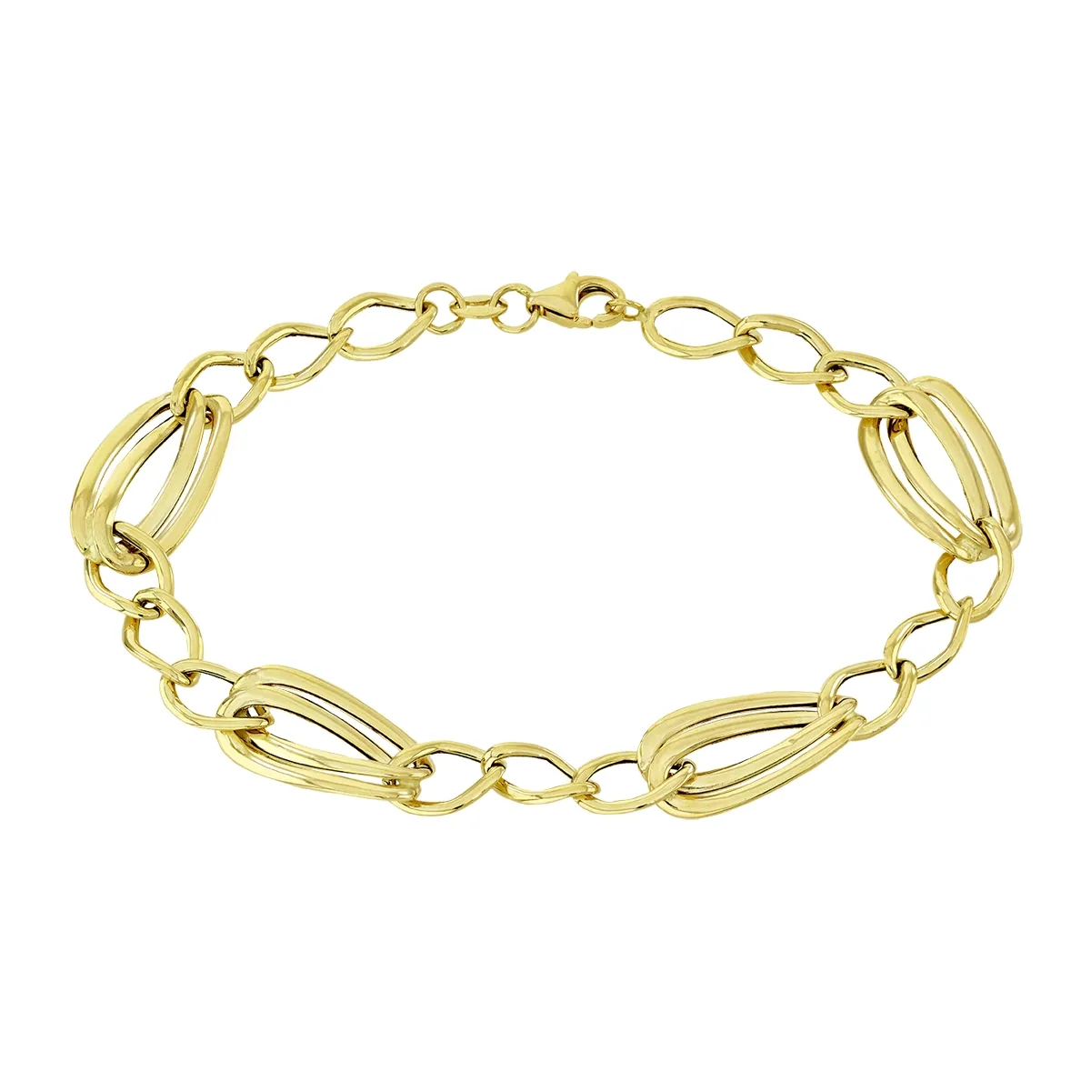 Pulsera en oro amarillo de 18 Kilates, 19 cm. de largo, 5.50 mm. de ancho
