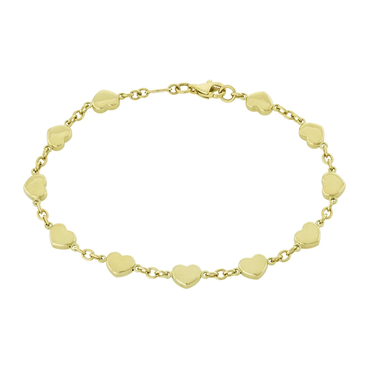 Pulsera en oro amarillo de 18 Kilates, 19 cm. de largo, 2 mm. de ancho