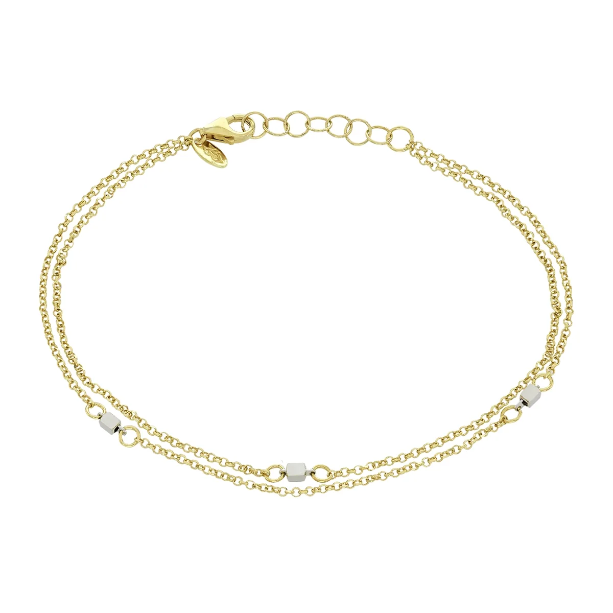 Pulsera en oro amarillo de 18 Kilates, 17 cm. de largo, 1 mm. de ancho