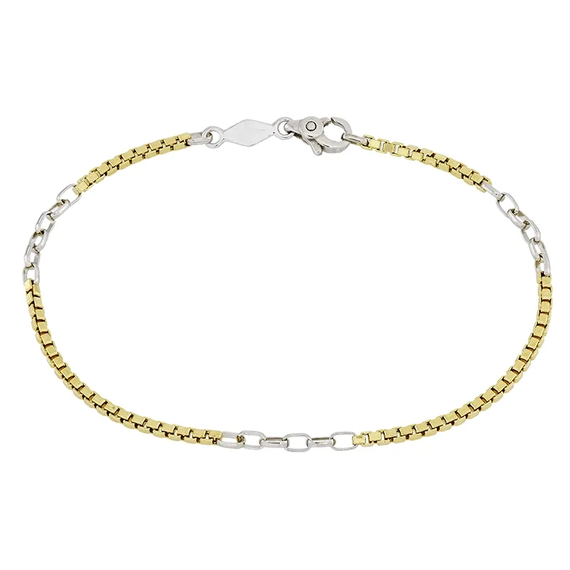 Pulsera en oro amarillo de 18 Kilates, 18 cm. de largo, 1.50 mm. de ancho