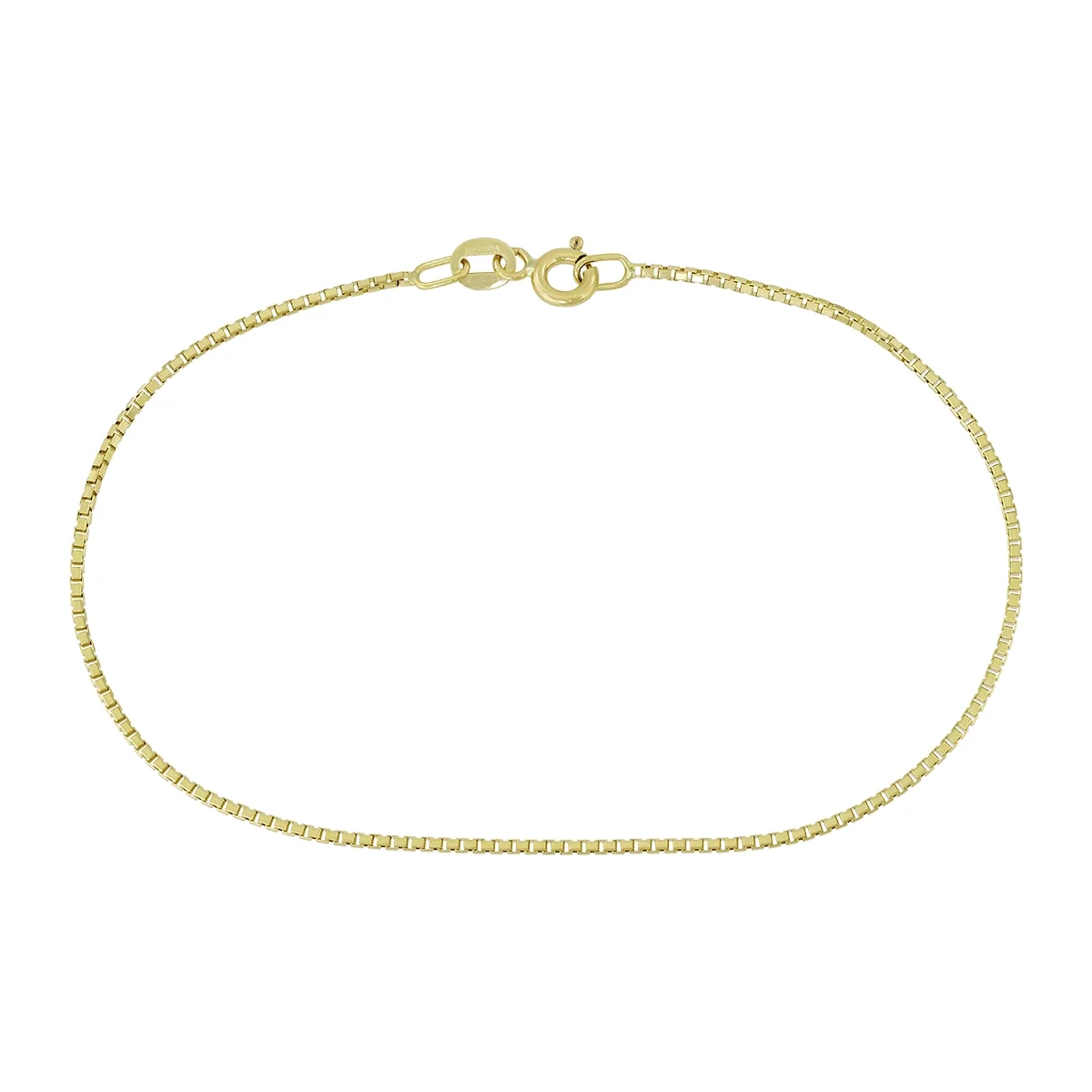 Pulsera en oro amarillo de 18 Kilates, 19 cm. de largo, 1 mm. de ancho
