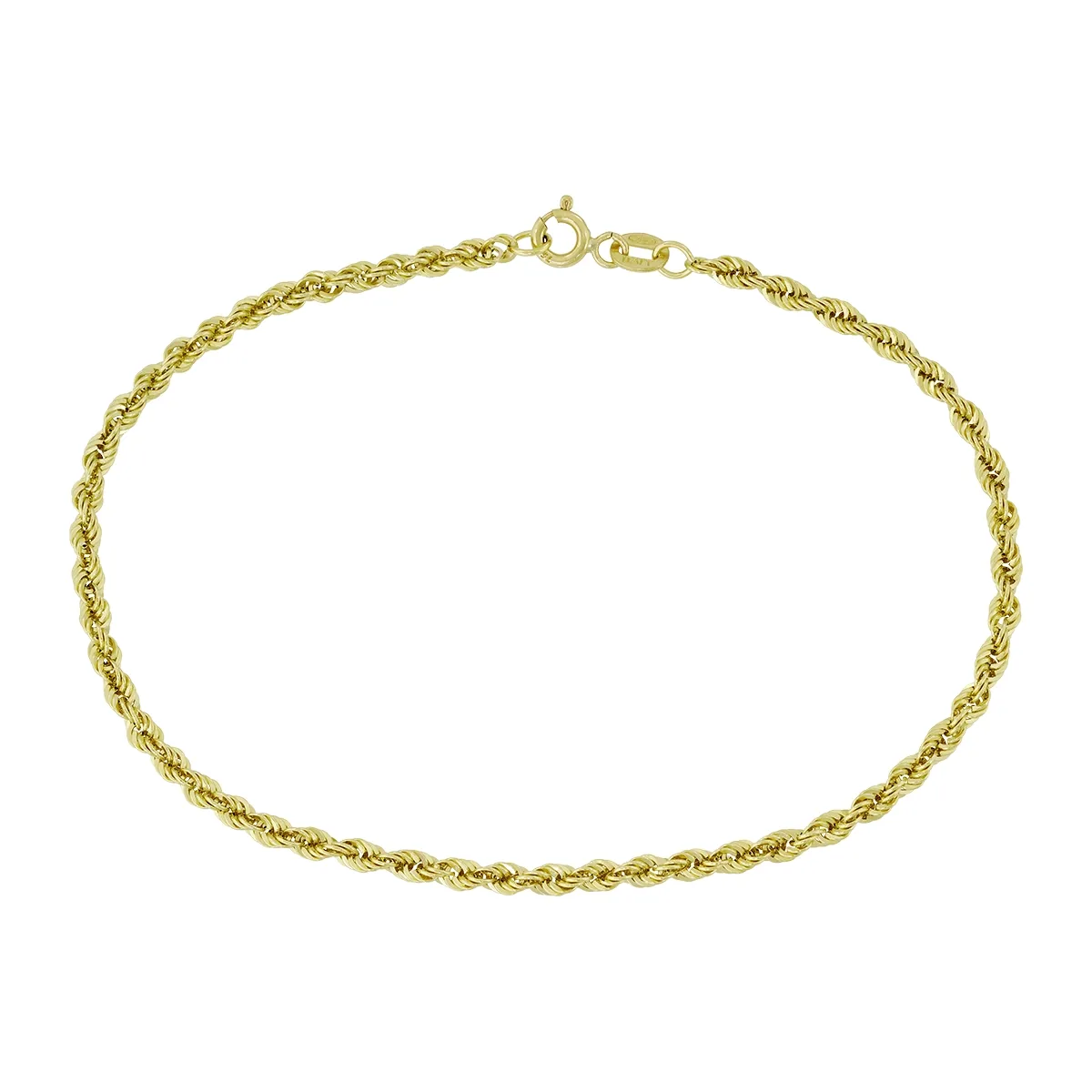 Pulsera en oro amarillo de 18 Kilates, 21 cm. de largo, 2.50 mm. de ancho