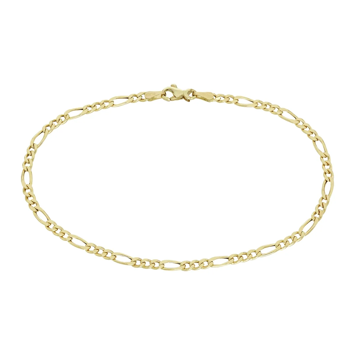 Pulsera en oro amarillo de 18 Kilates, 21 cm. de largo, 3 mm. de ancho