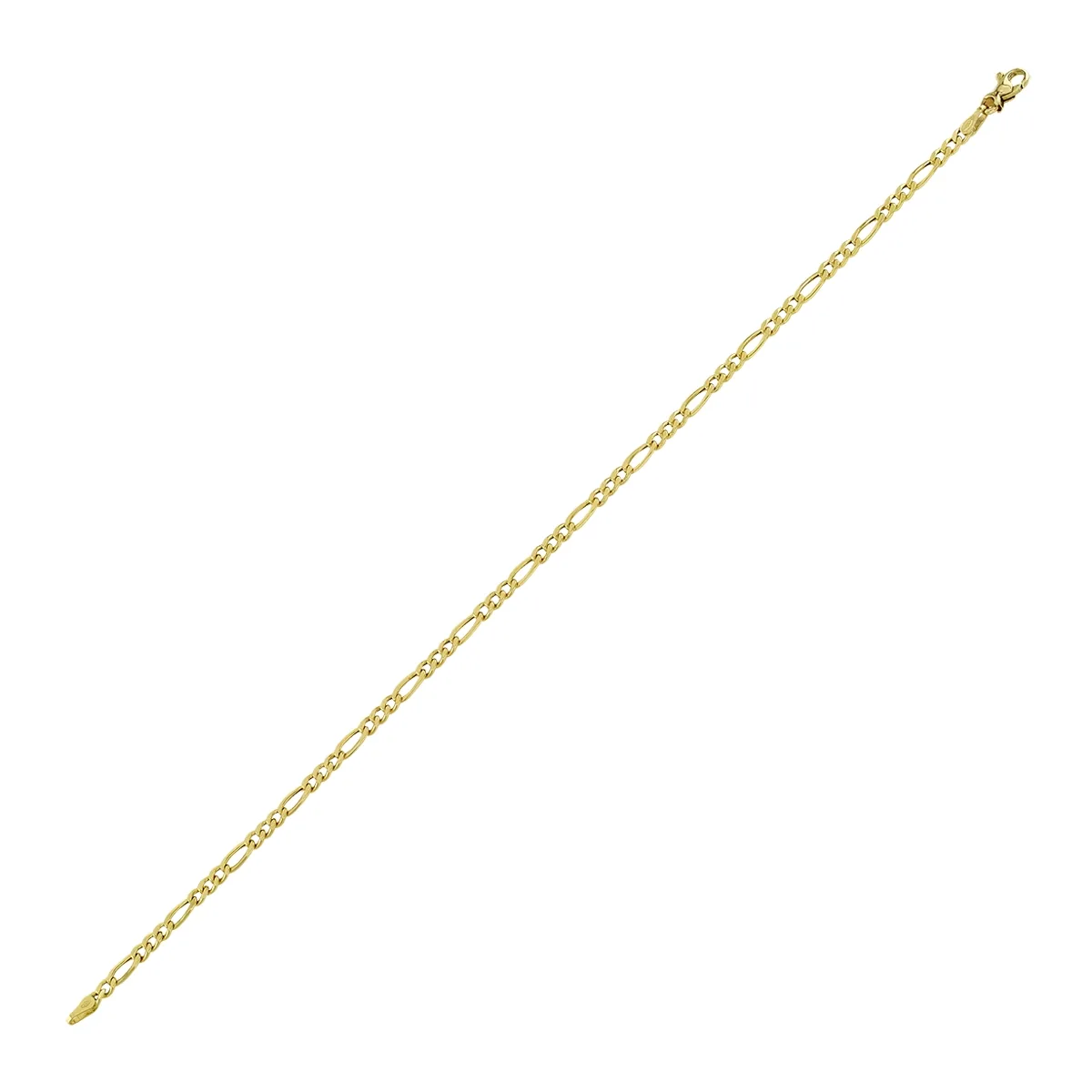 Pulsera en oro amarillo de 18 Kilates, 21 cm. de largo, 3 mm. de ancho