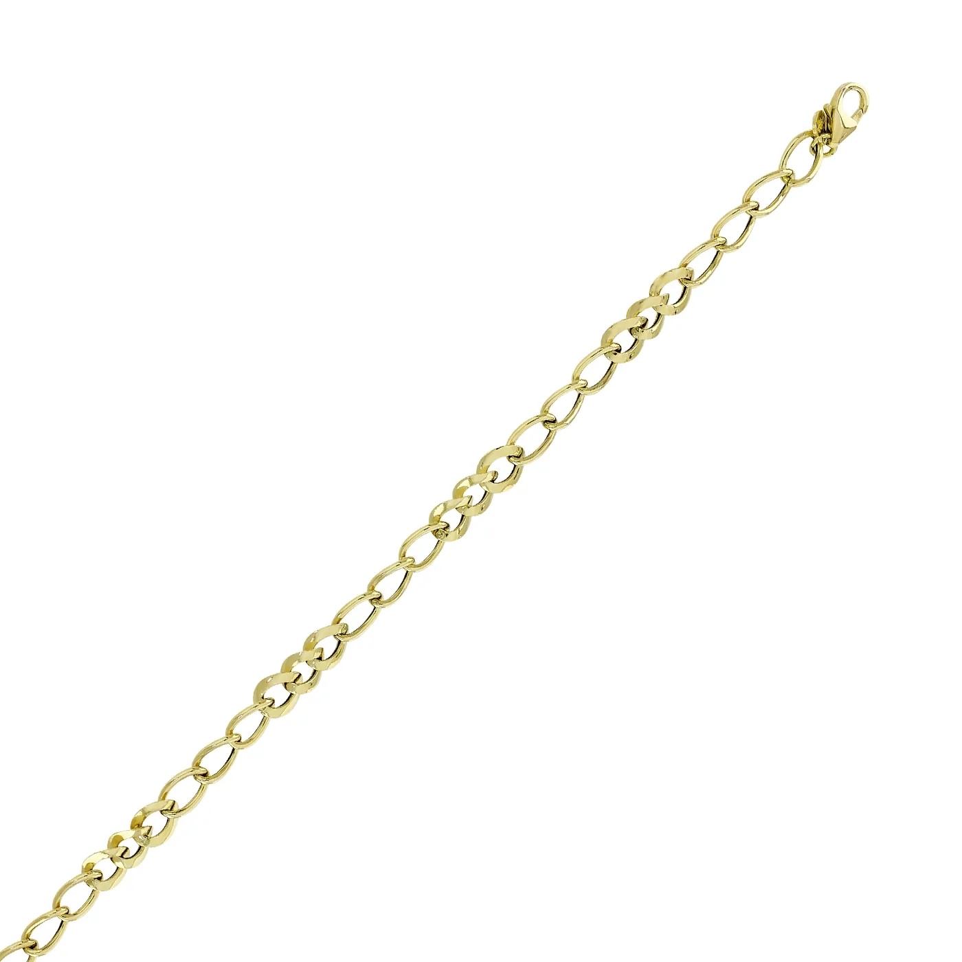 Pulsera en oro amarillo de 18 Kilates, 19 cm. de largo, 4.50 mm. de ancho