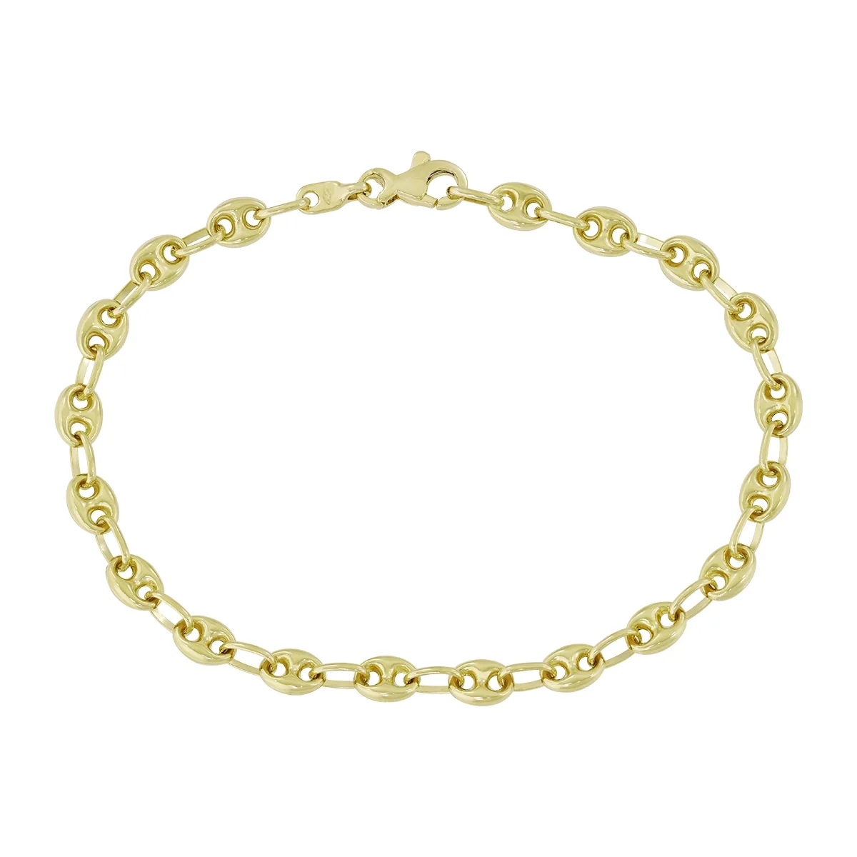 Pulsera en oro amarillo de 18 Kilates, 18 cm. de largo, 4.50 mm. de ancho