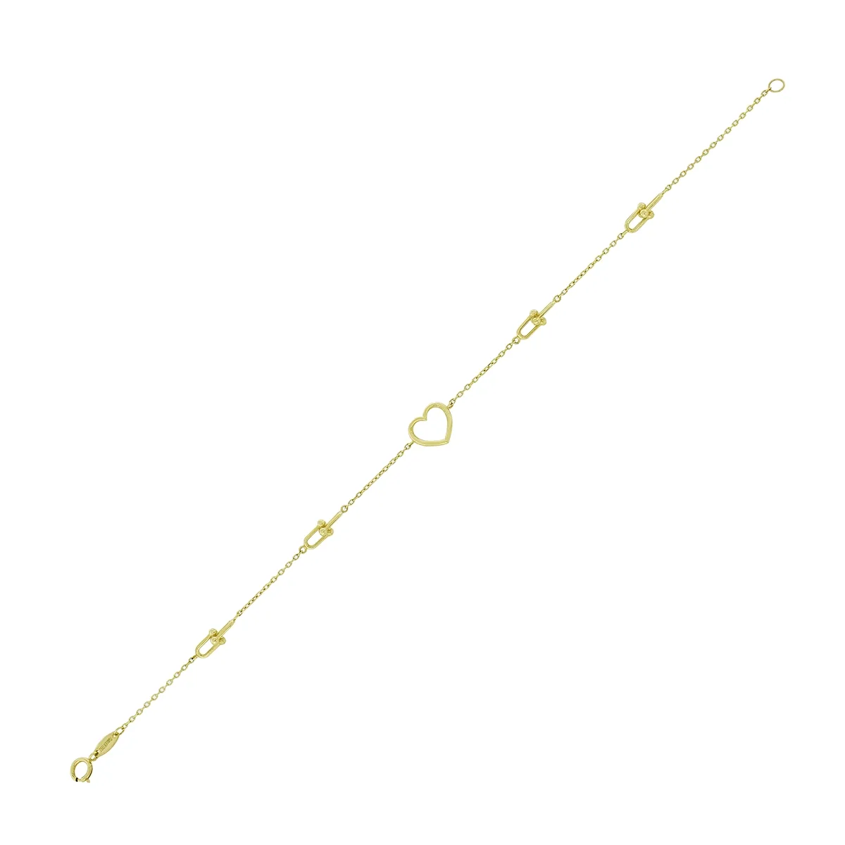 Pulsera en oro amarillo de 18 Kilates, 19 cm. de largo, 1 mm. de ancho