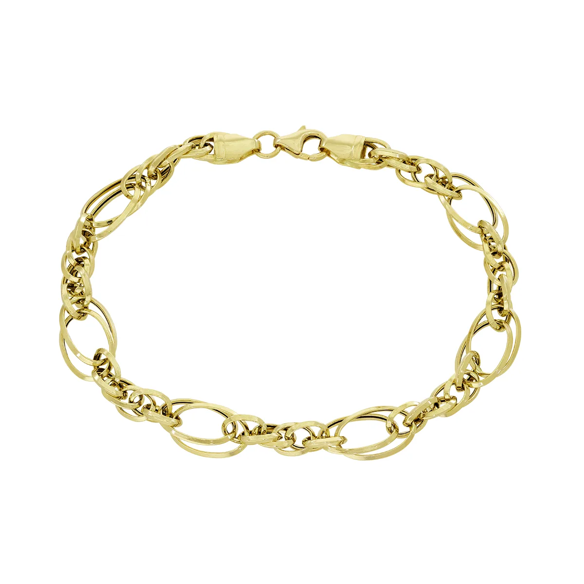 Pulsera en oro amarillo de 18 Kilates, 19 cm. de largo, 4.50 mm. de ancho