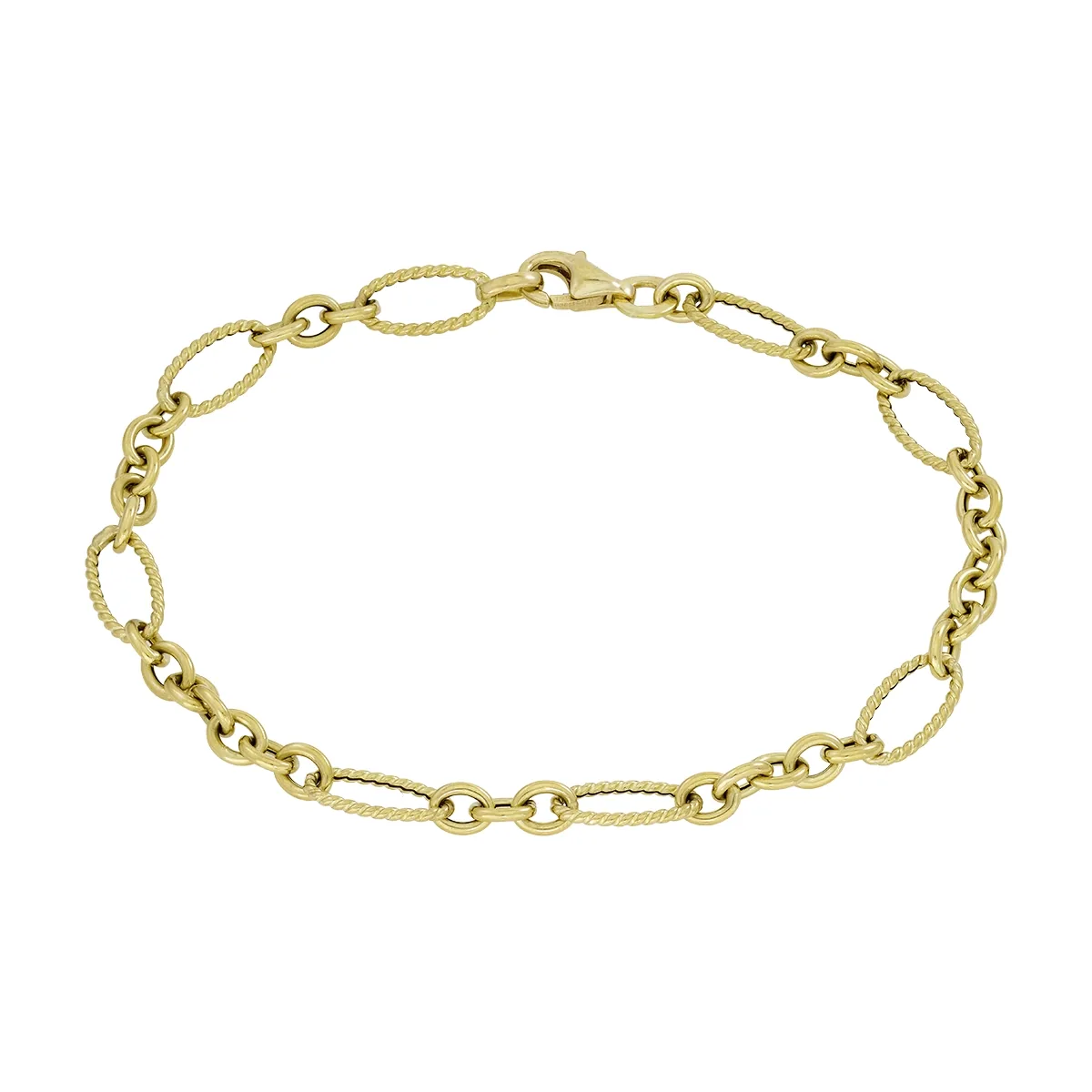 Pulsera en oro amarillo de 18 Kilates, 19 cm. de largo, 3.50 mm. de ancho