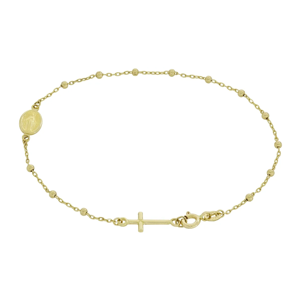 Pulsera en oro amarillo de 18 Kilates, 19 cm. de largo, 1 mm. de ancho