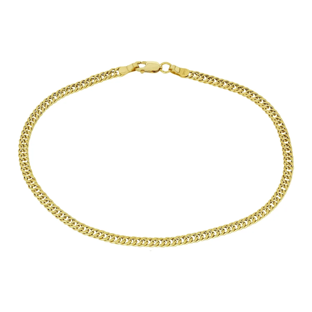 Pulsera en oro amarillo de 18 Kilates, 21 cm. de largo, 3 mm. de ancho