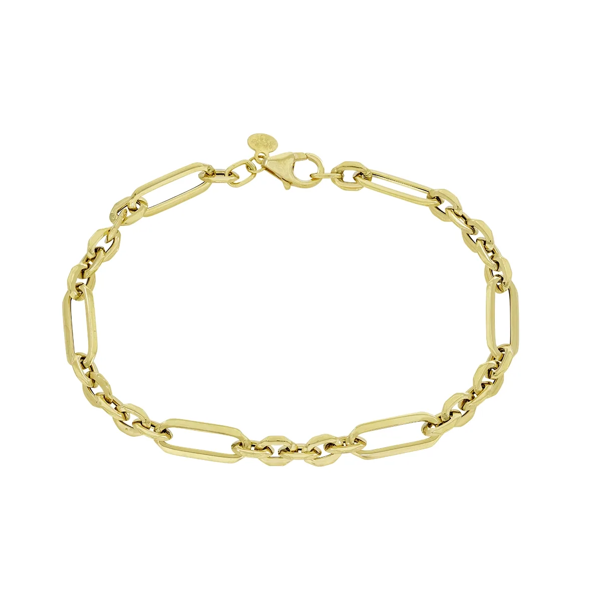 Pulsera en oro amarillo de 18 Kilates, 19 cm. de largo, 4.50 mm. de ancho