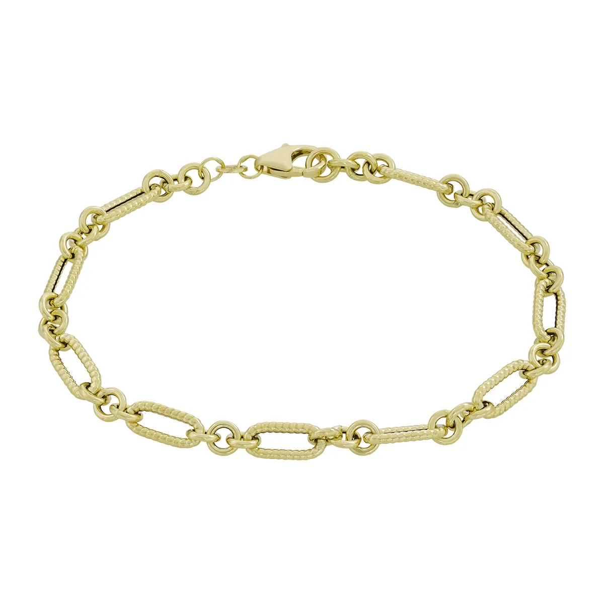 Pulsera en oro amarillo de 18 Kilates, 19 cm. de largo, 4.50 mm. de ancho