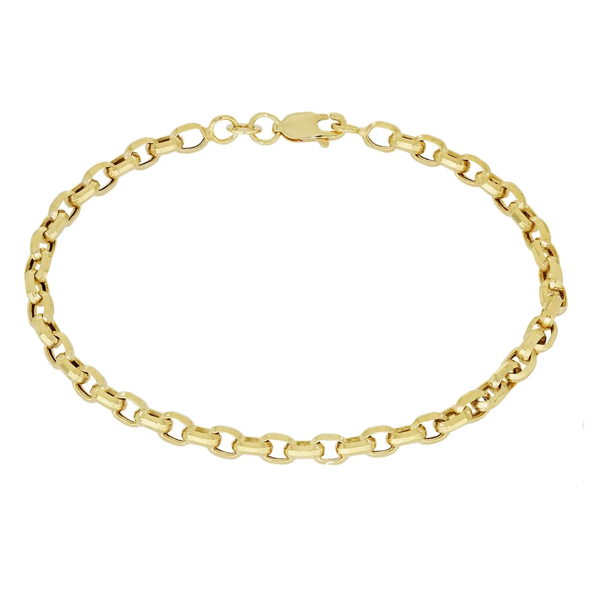 Pulsera en oro amarillo de 18 Kilates, 19 cm. de largo, 4 mm. de ancho