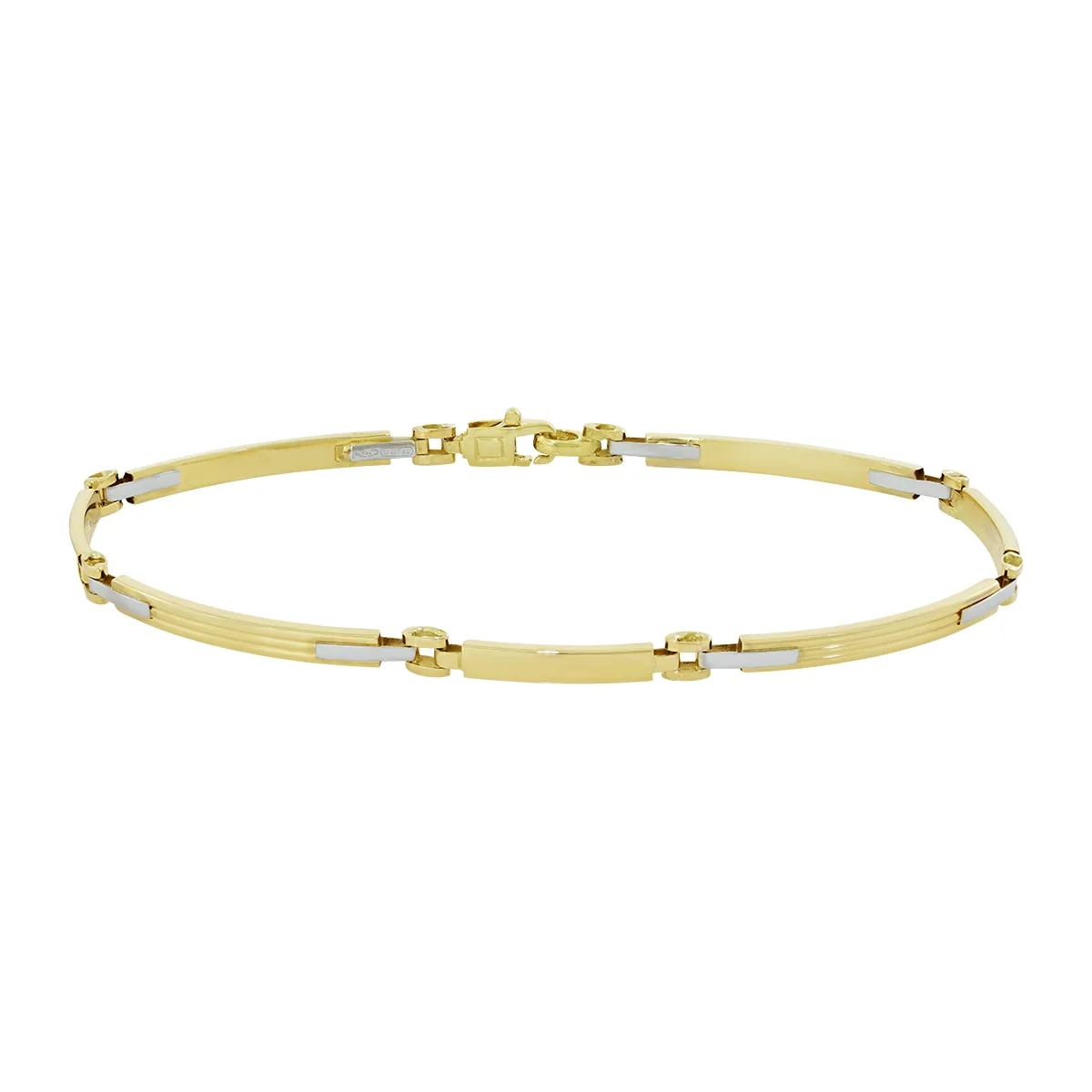 Pulsera en oro amarillo de 18 Kilates, 21 cm. de largo, 2.50 mm. de ancho
