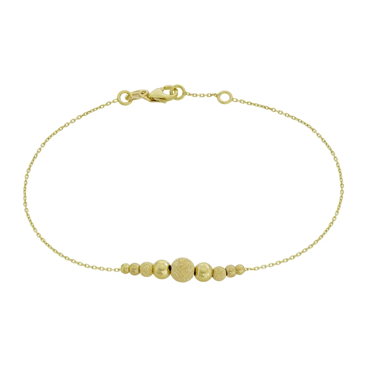 Pulsera en oro amarillo de 18 Kilates diamantado, 18 cm. de largo, 0.50 mm. de ancho