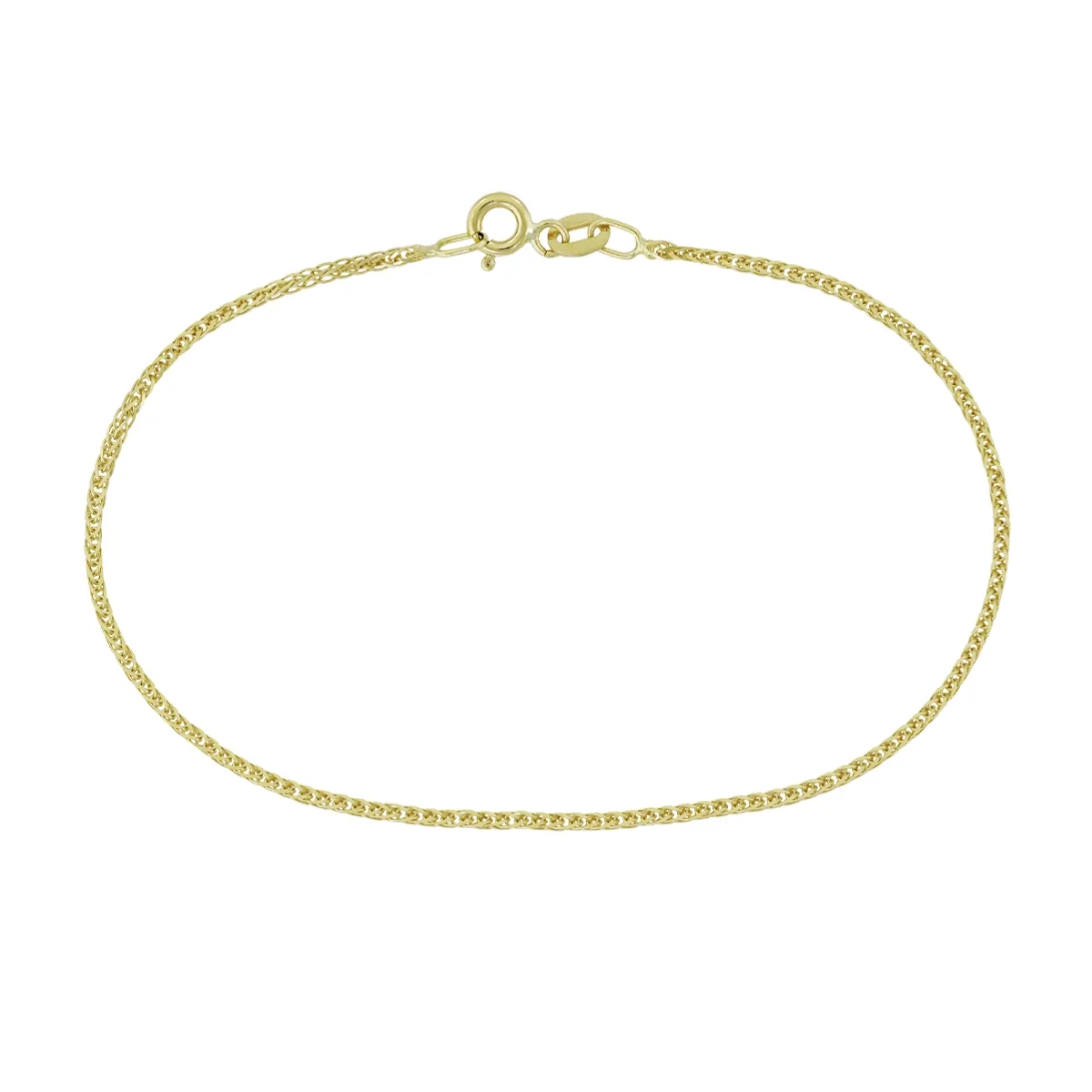 Pulsera en oro amarillo de 18 Kilates, 19 cm. de largo, 1 mm. de ancho