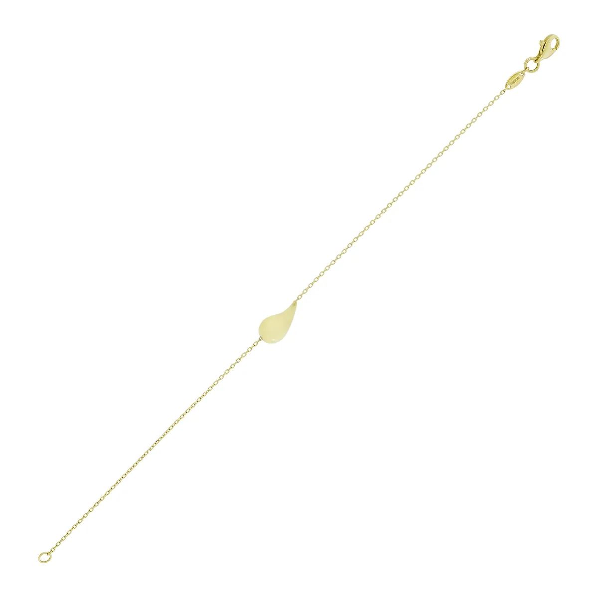 Pulsera en oro amarillo de 18 Kilates, 19 cm. de largo, 1 mm. de ancho