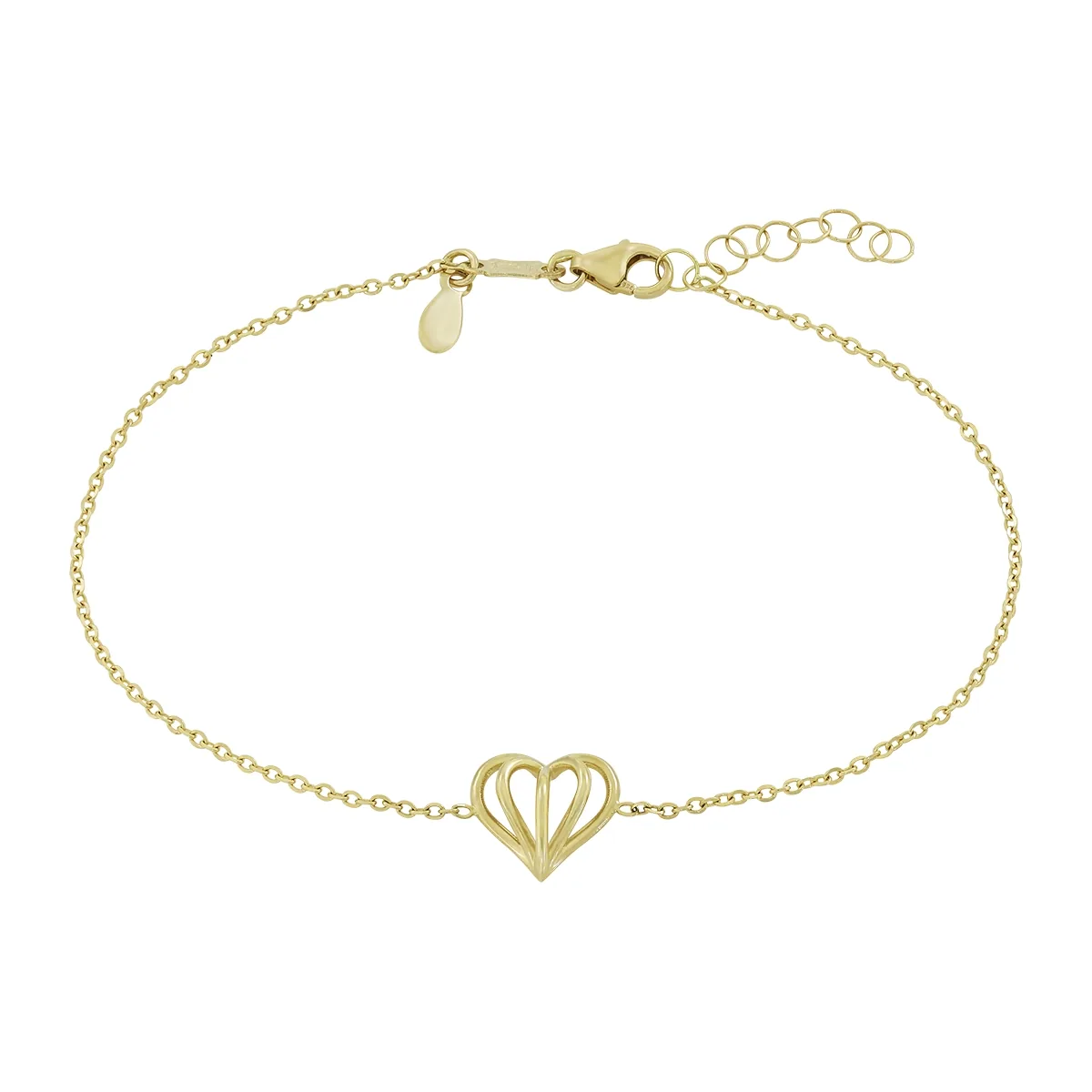 Pulsera en oro amarillo de 18 Kilates, 17 cm. de largo, 1 mm. de ancho