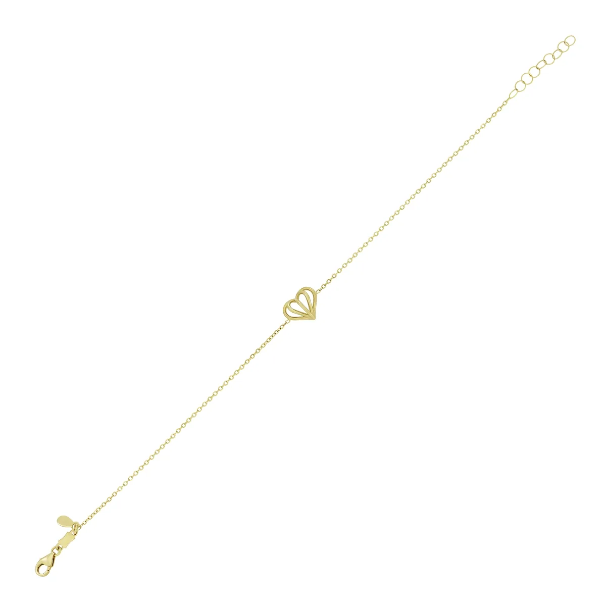 Pulsera en oro amarillo de 18 Kilates, 17 cm. de largo, 1 mm. de ancho