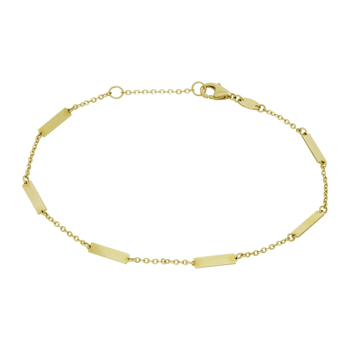 Pulsera en oro amarillo de 18 Kilates, 16 cm. de largo, 1 mm. de ancho