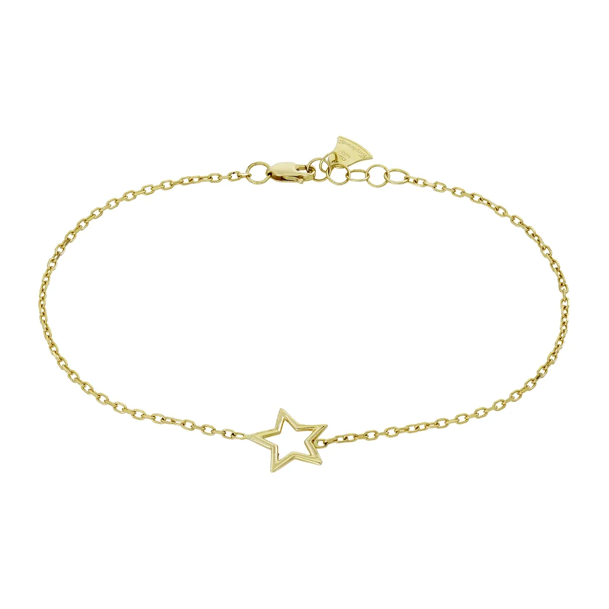 Pulsera en oro amarillo de 18 Kilates, 18 cm. de largo, 1 mm. de ancho