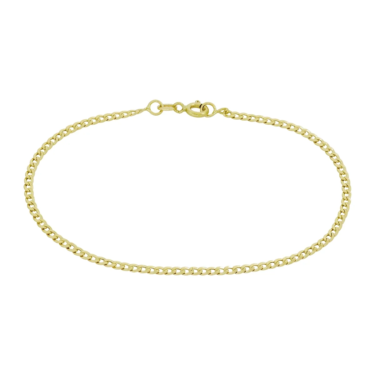 Pulsera en oro amarillo de 18 Kilates, 21 cm. de largo, 2 mm. de ancho