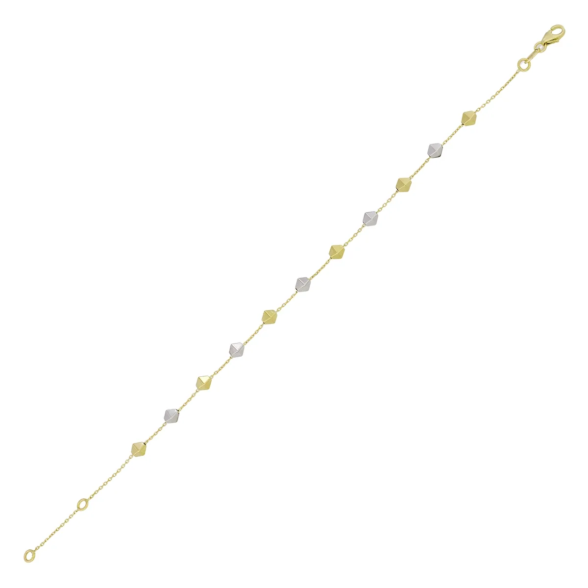 Pulsera en oro amarillo de 18 Kilates, 17 cm. de largo, 0.50 mm. de ancho
