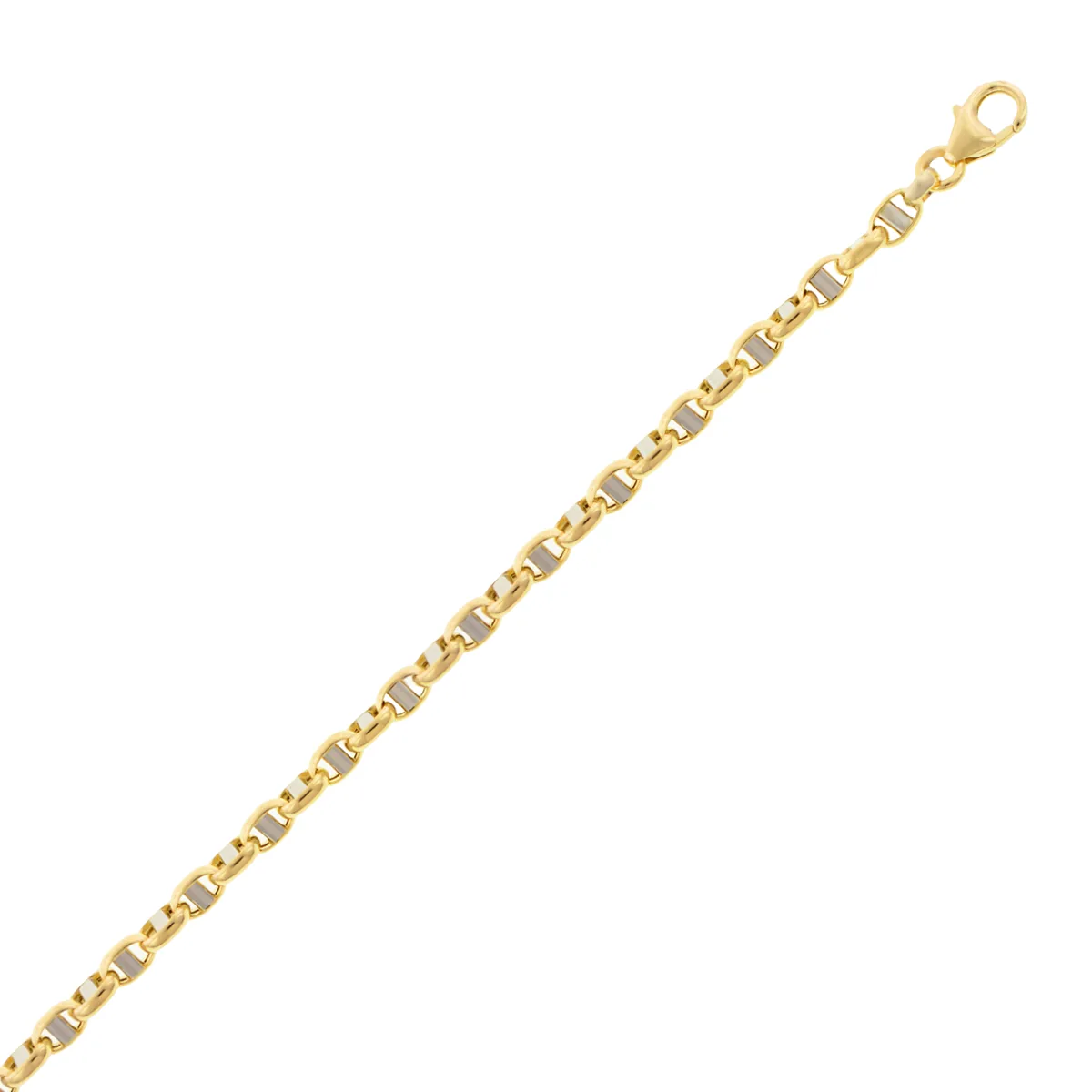 Pulsera en oro amarillo de 18 Kilates, 21 cm. de largo, 3.50 mm. de ancho