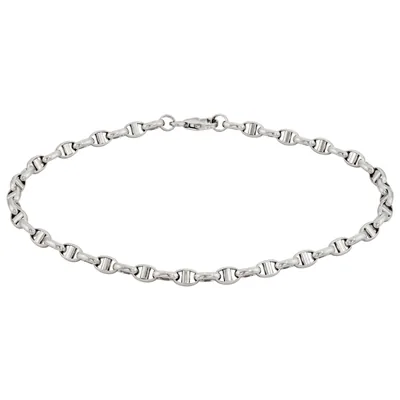 Pulsera en oro blanco de 18 Kilates, 21 cm. de largo, 3.50 mm. de ancho