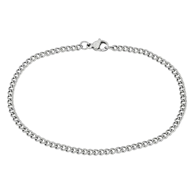 Pulsera en acero, 21 cm. de largo, 2.50 mm. de ancho, con terminado en Acero, de la coleccion Forza