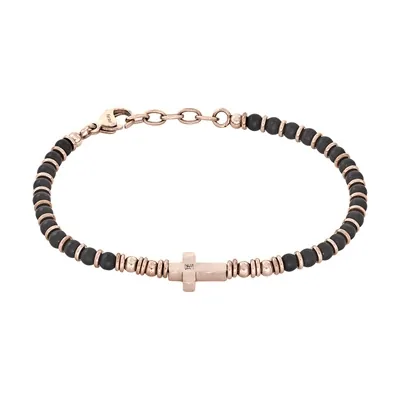 Pulsera en acero, con cristales, 18 cm. de largo, 4 mm. de ancho - Colección Forza