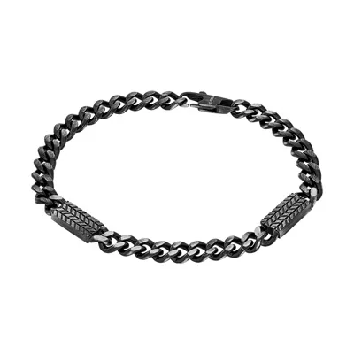 Pulsera en acero, 21 cm. de largo, 6 mm. de ancho - Colección Forza