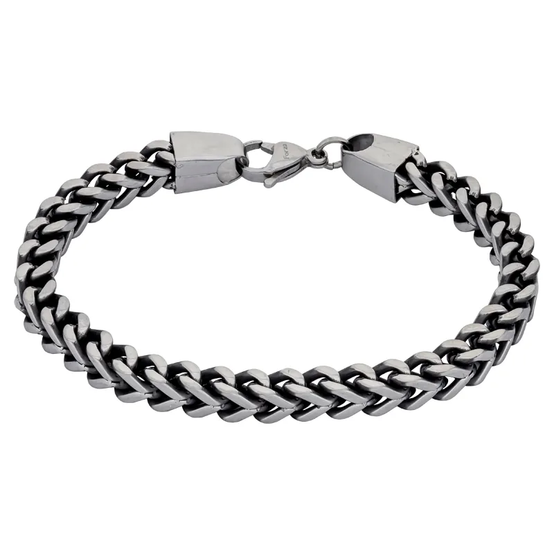 Pulsera en acero, 21 cm. de largo, 6 mm. de ancho - Colección Forza