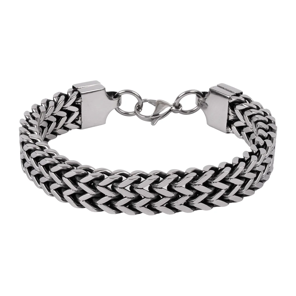 Pulsera en acero, 21 cm. de largo, 11 mm. de ancho - Colección Forza