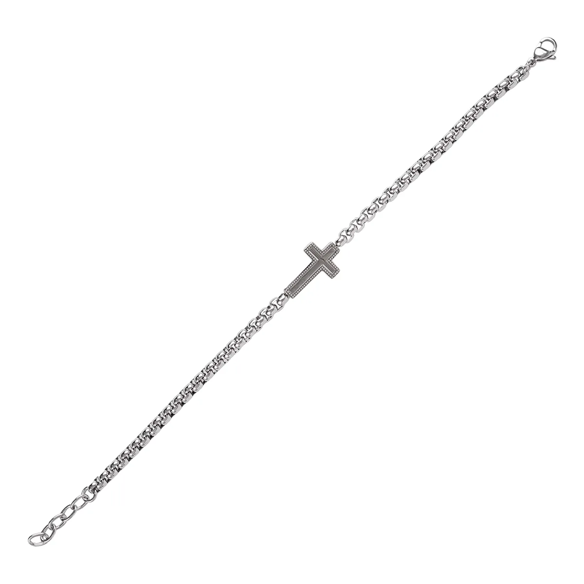 Pulsera en acero, 19 cm. de largo, 4 mm. de ancho - Colección Forza