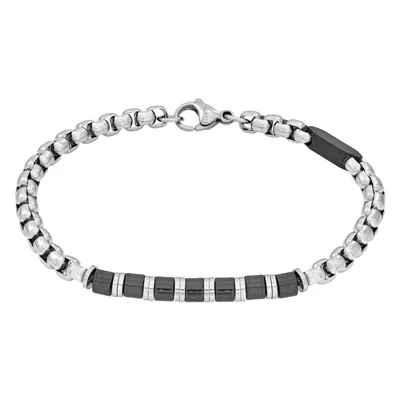 Pulsera en acero, 21 cm. de largo, 4.50 mm. de ancho - Colección Forza