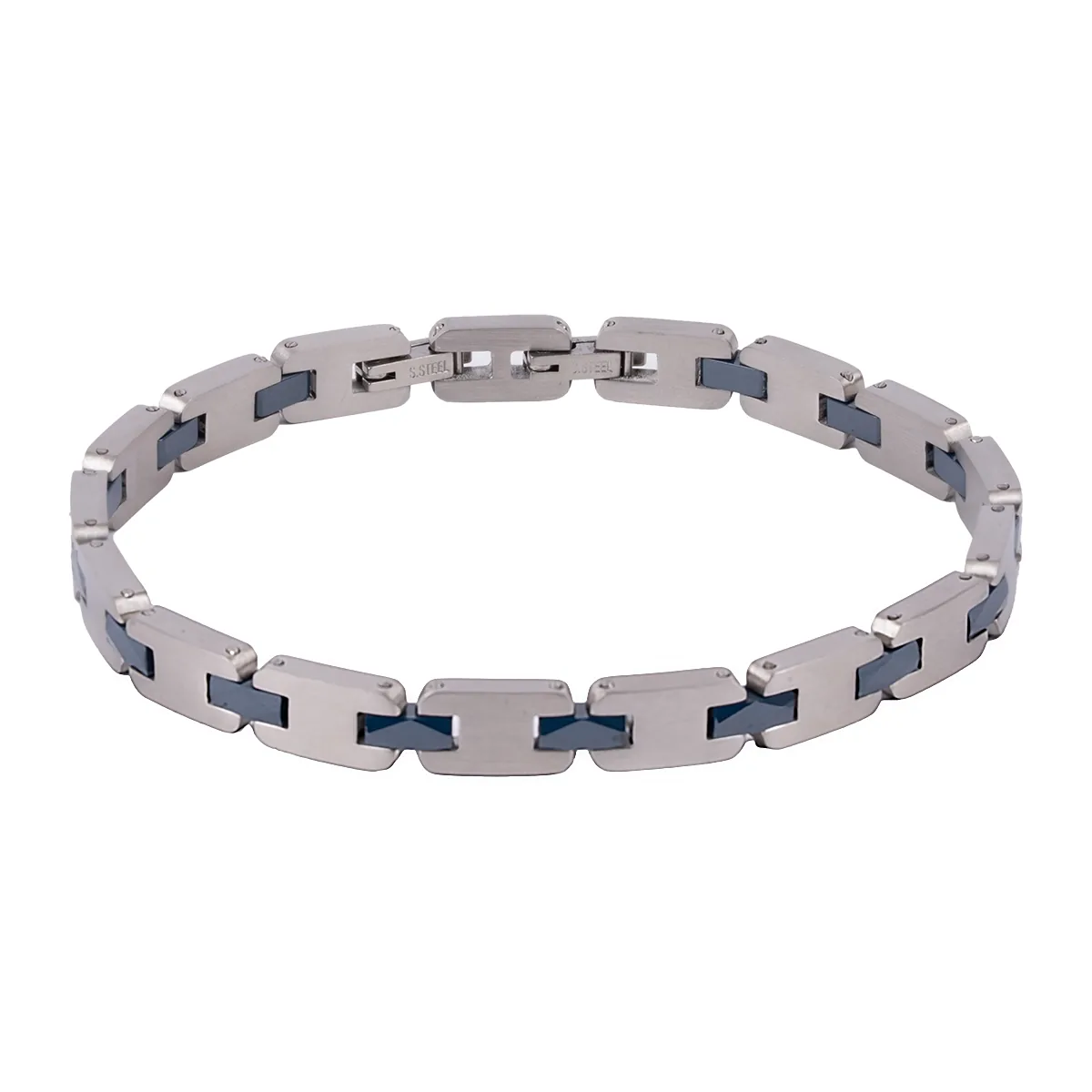 Pulsera en acero, 21 cm. de largo, 6.50 mm. de ancho - Colección Forza