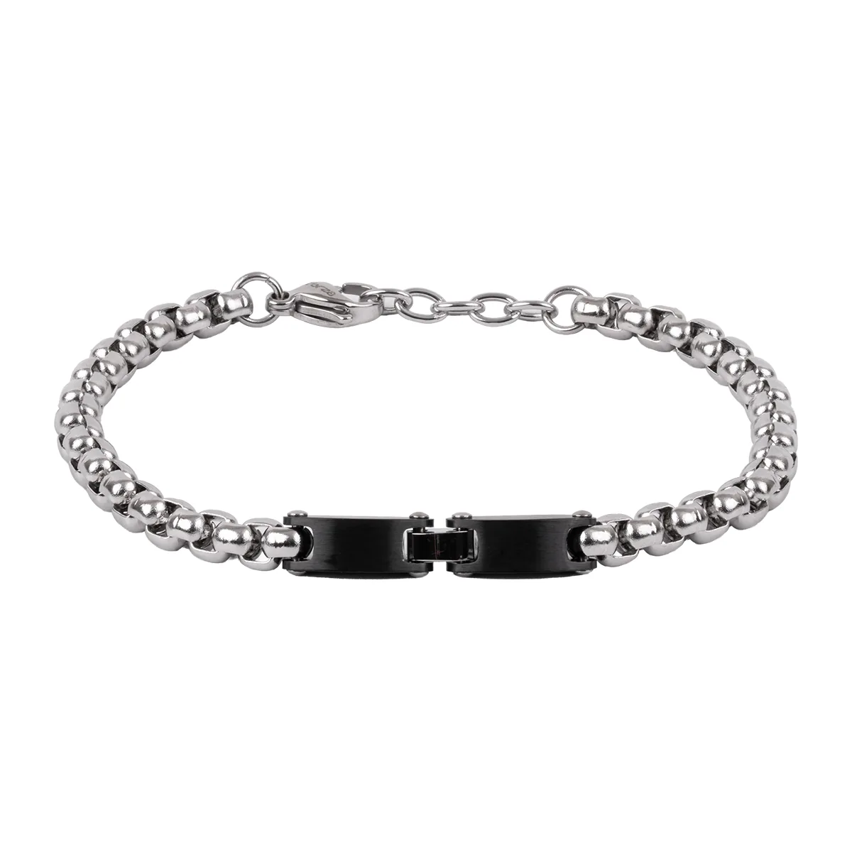 Pulsera en acero, 19 cm. de largo, 5 mm. de ancho - Colección Forza