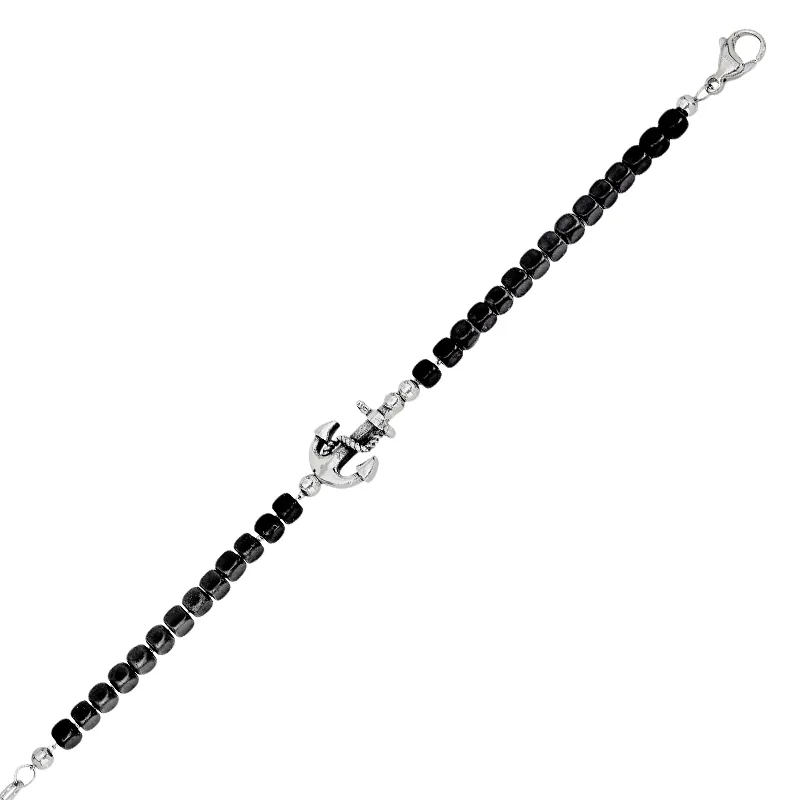 Pulsera de ancla en acero, 17 cm. de largo, 4 mm. de ancho - Colección Forza