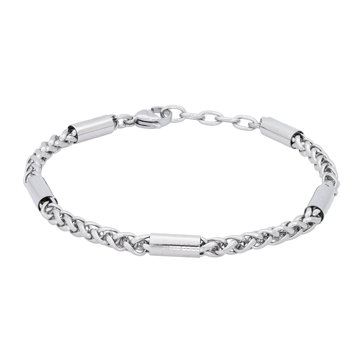 Pulsera en acero, 19 cm. de largo, 3 mm. de ancho - Colección Forza