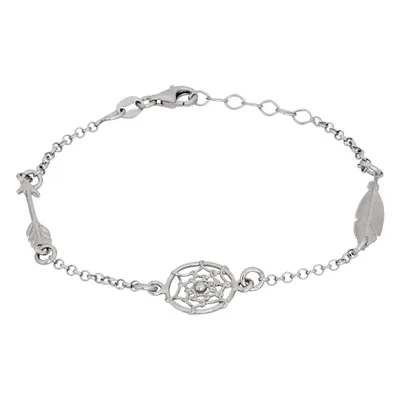 Pulsera de atrapasueños en plata Ley 92 - Colección Sueños
