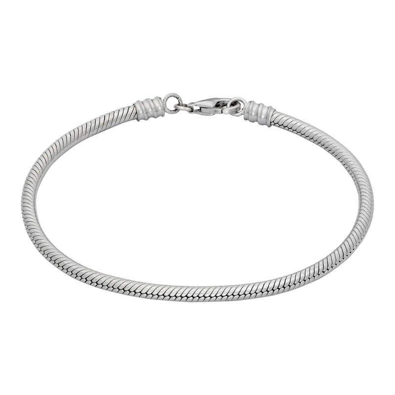 Pulsera en plata Ley 925, 19 cm. de largo, 3 mm. de ancho