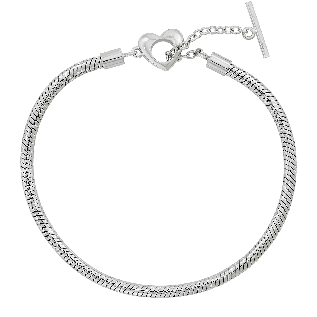 Pulsera en plata Ley 925, 21 cm. de largo, 3 mm. de ancho