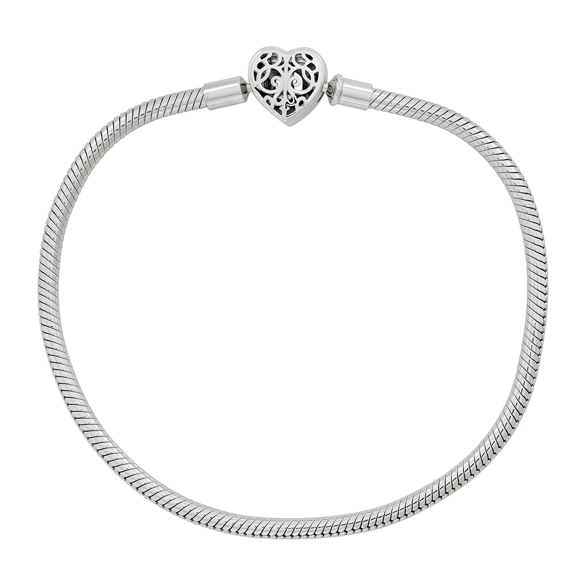 Pulsera en plata Ley 925, 21 cm. de largo, 3 mm. de ancho