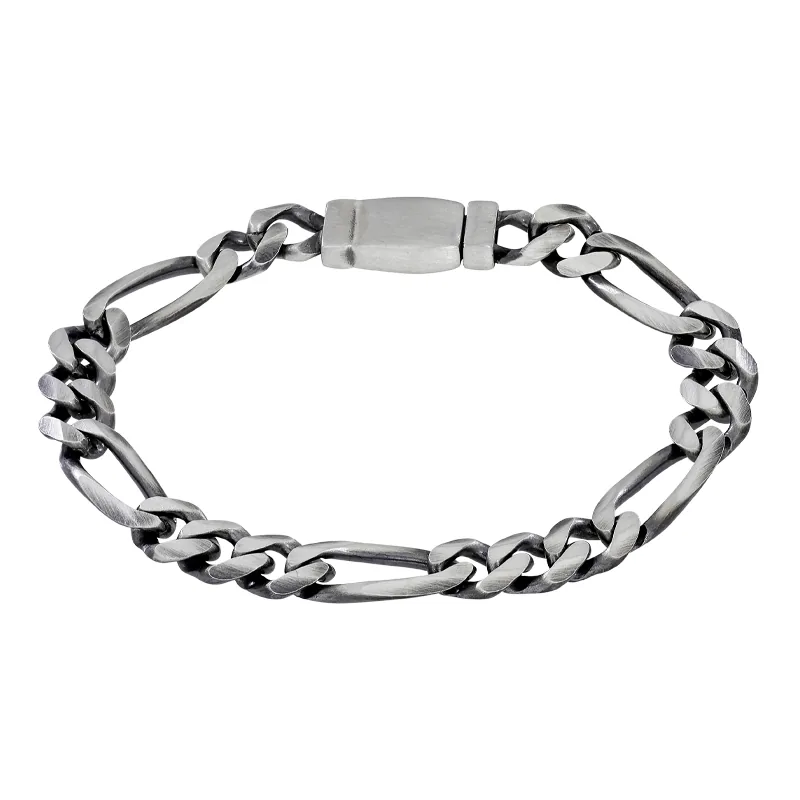 Pulsera en plata Ley 925 satinado, 21 cm. de largo, 8 mm. de ancho, de la coleccion Sueños