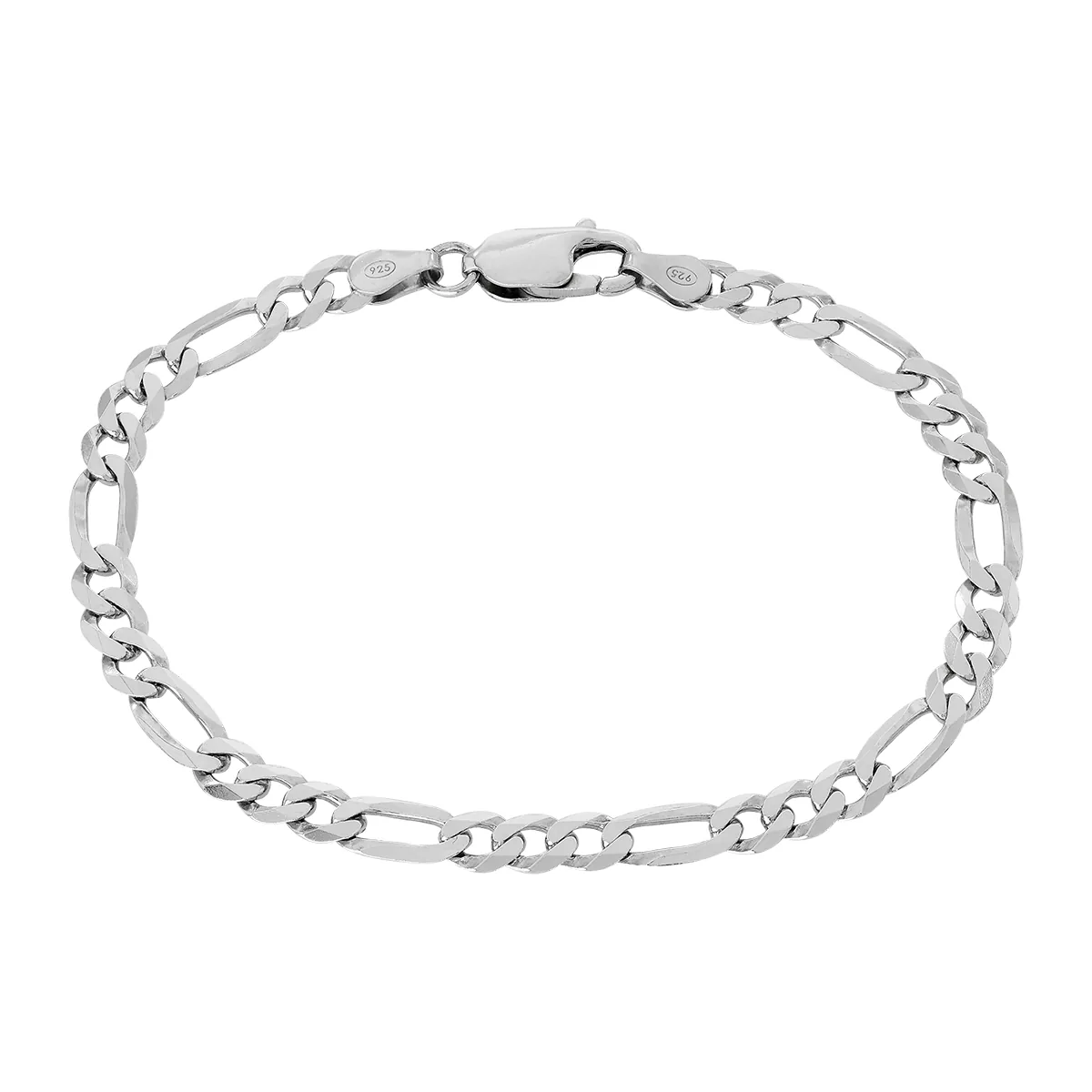 Pulsera en plata Ley 925, 19 cm. de largo, 4.50 mm. de ancho