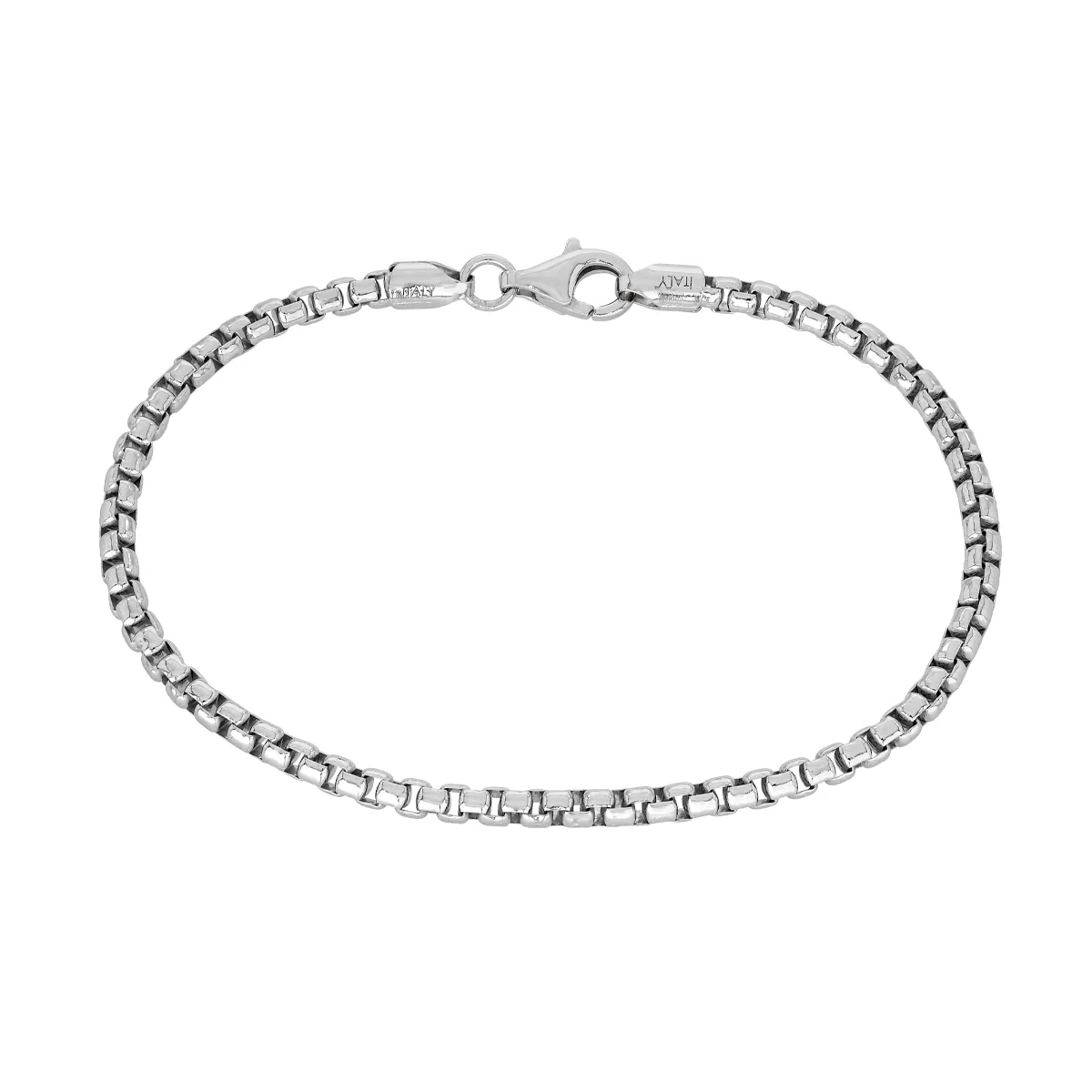 Pulsera en plata Ley 925, 19 cm. de largo, 3 mm. de ancho